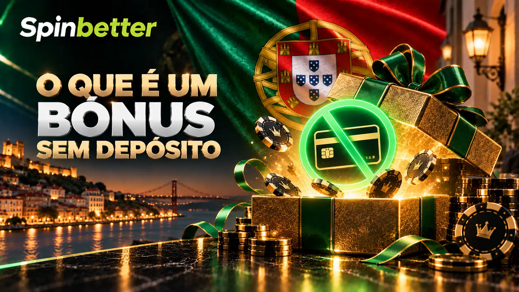 Cartão explicativo sobre ofertas que não exigem depósito