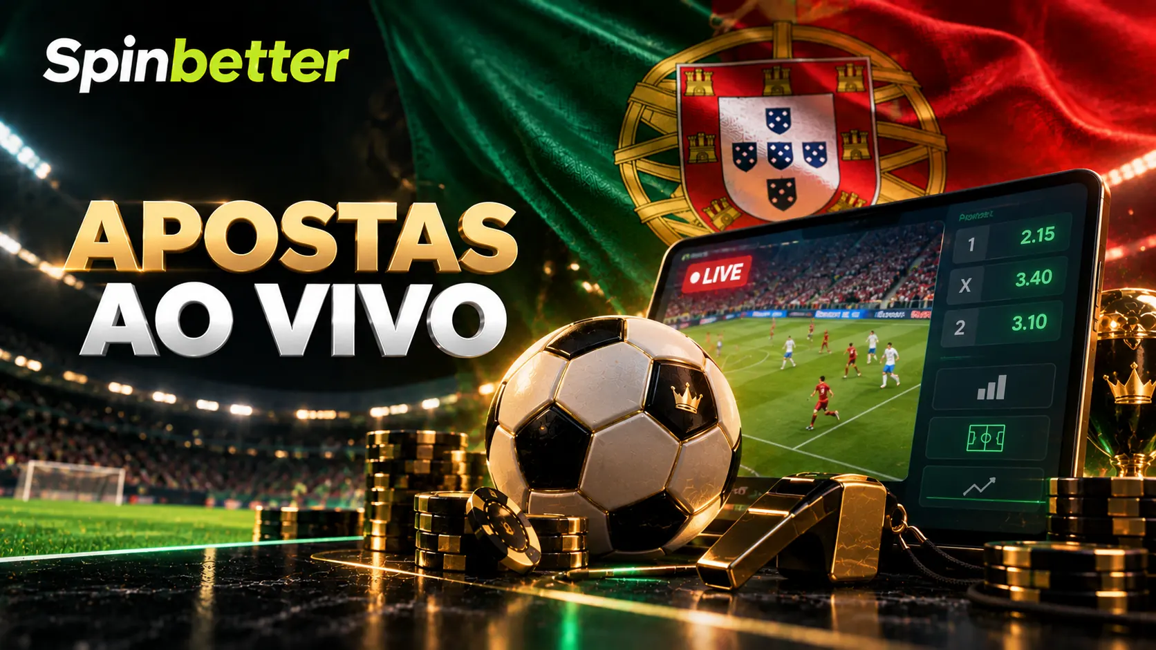 Painel de apostas ao vivo com quotas a mudar durante o jogo
