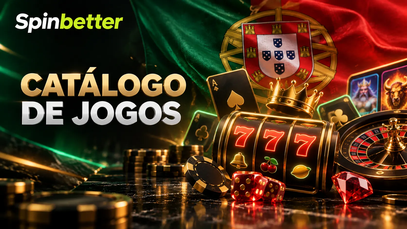 Grelha de categorias do catálogo com slots, mesas e crash