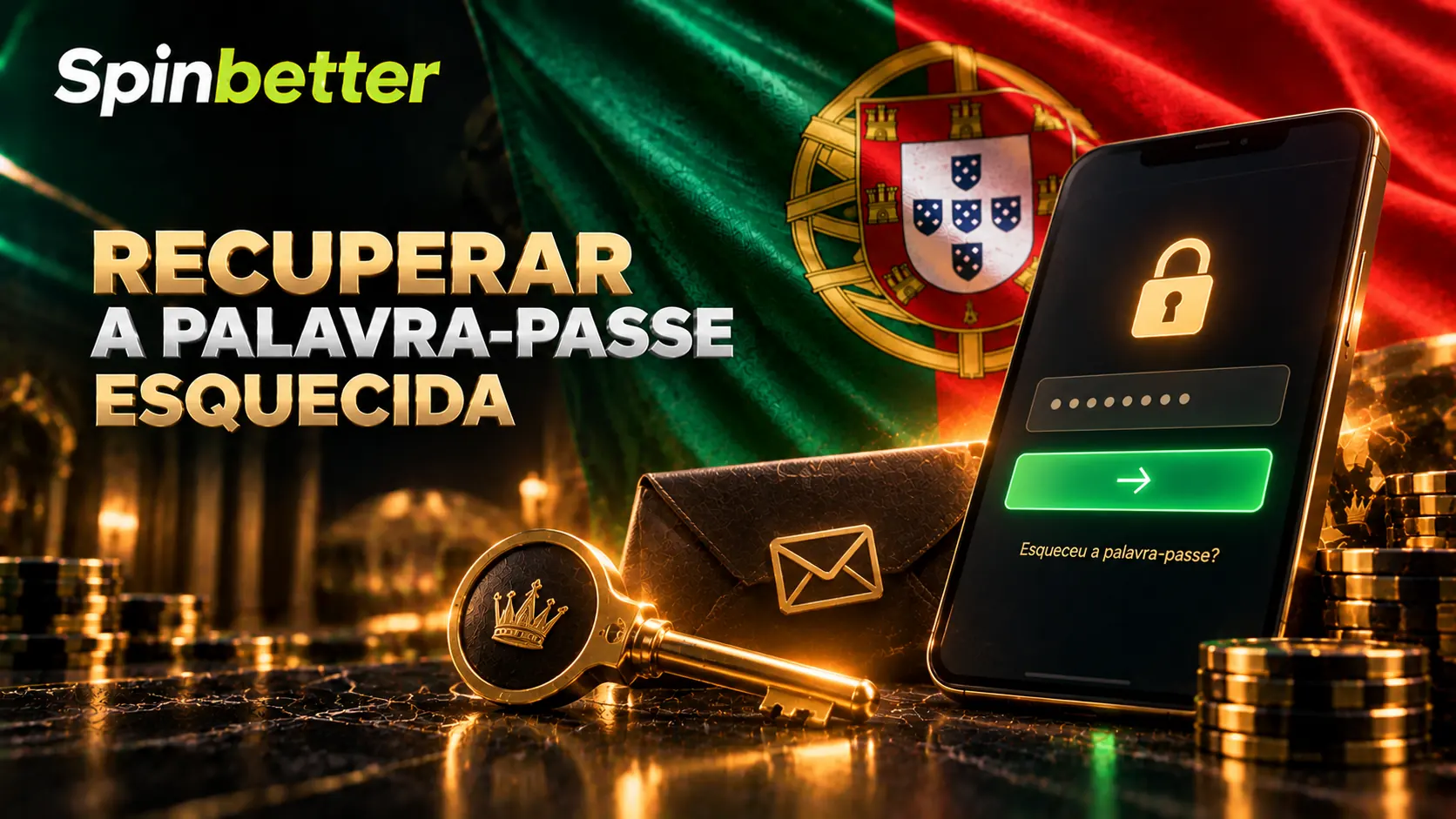 Ecrã de recuperação da palavra-passe esquecida